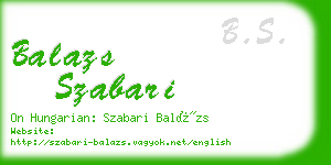 balazs szabari business card